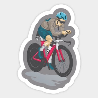 ride a road bike Sticker